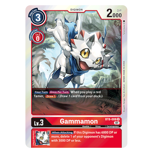 New Awakening BT8-008 - Gammamon - Digimon Card Game