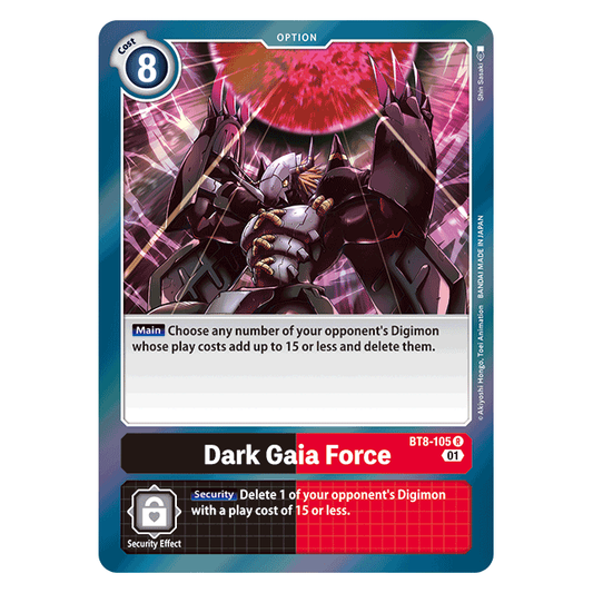New Awakening BT8-105 - Dark Gaia Force - Digimon Card Game